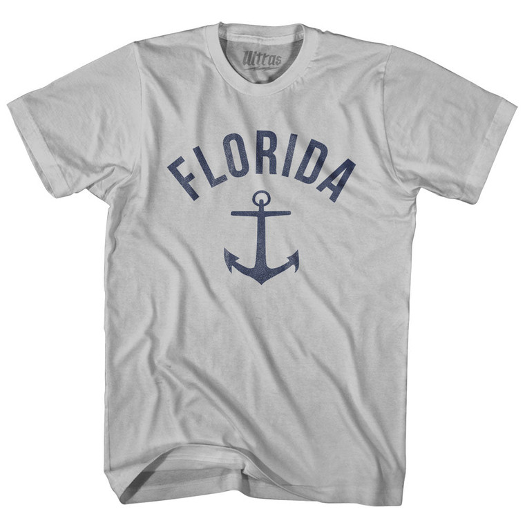 Florida State Anchor Home Cotton Adult T-shirt - Cool Grey