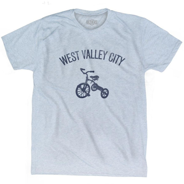 West Valley City Tricycle Adult Tri-Blend T-shirt - Athletic White