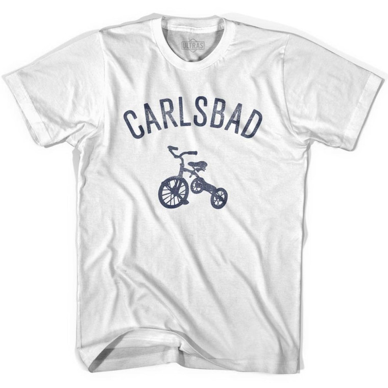 Carlsbad Tricycle Adult Cotton T-shirt - White