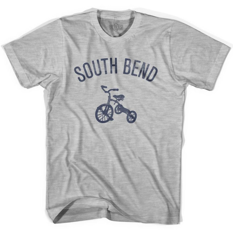 South Bend City Tricycle Adult Cotton T-shirt - Grey Heather