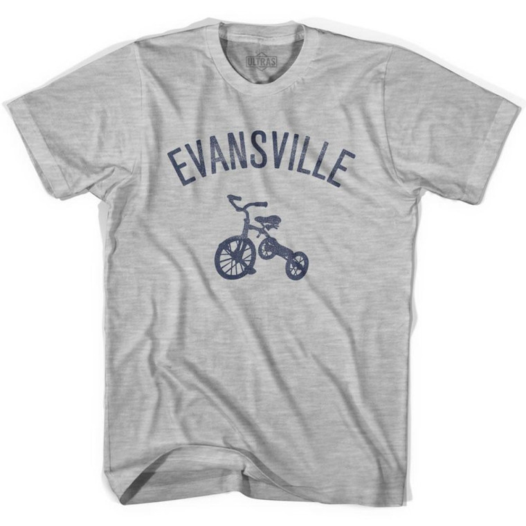 Evansville City Tricycle Adult Cotton T-shirt - Grey Heather