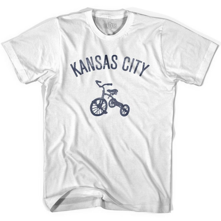 Kansas City Tricycle Adult Cotton T-shirt - White