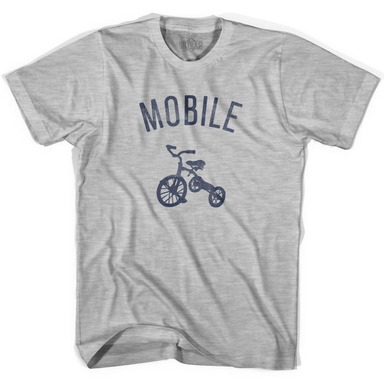 Mobile City Tricycle Adult Cotton T-shirt - Grey Heather