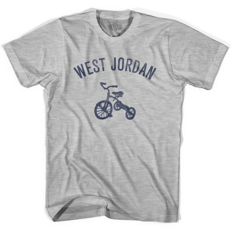 West Jordan City Tricycle Adult Cotton T-shirt - Grey Heather