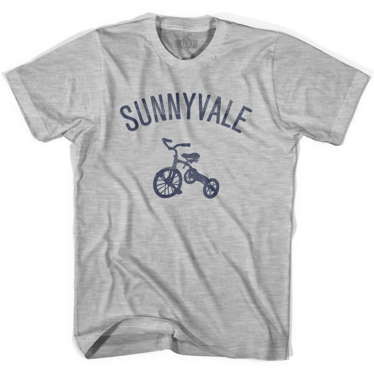 Sunnyvale City Tricycle Adult Cotton T-shirt - Grey Heather