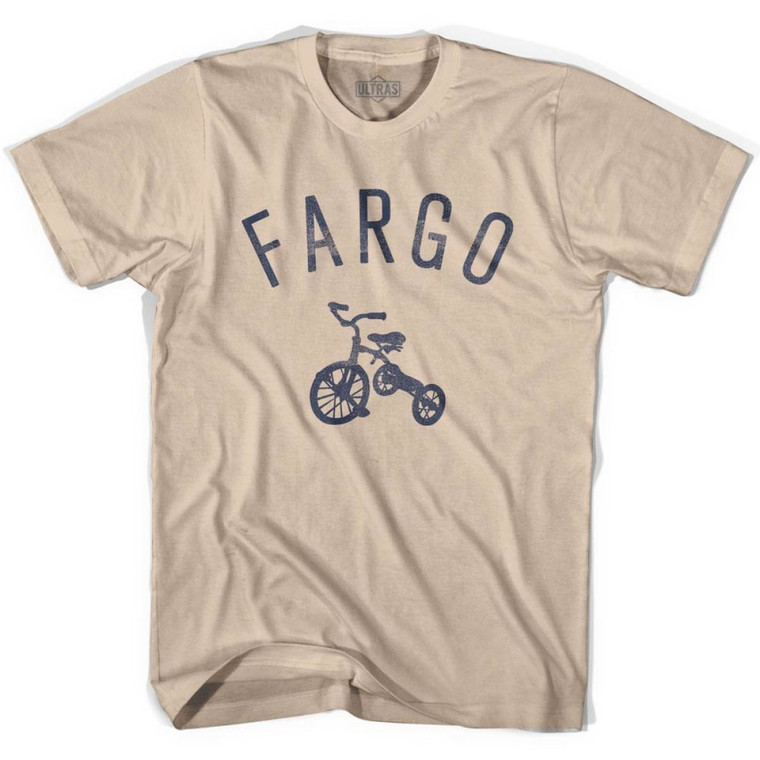 Fargo City Tricycle Adult Cotton T-shirt - Creme