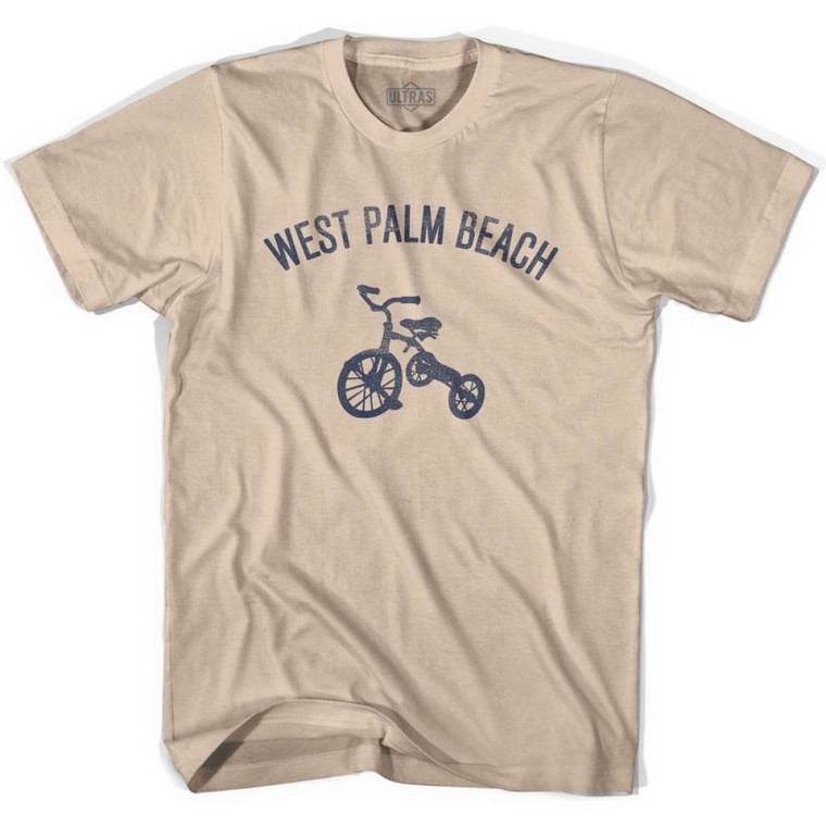 West Palm Beach City Tricycle Adult Cotton T-shirt - Creme