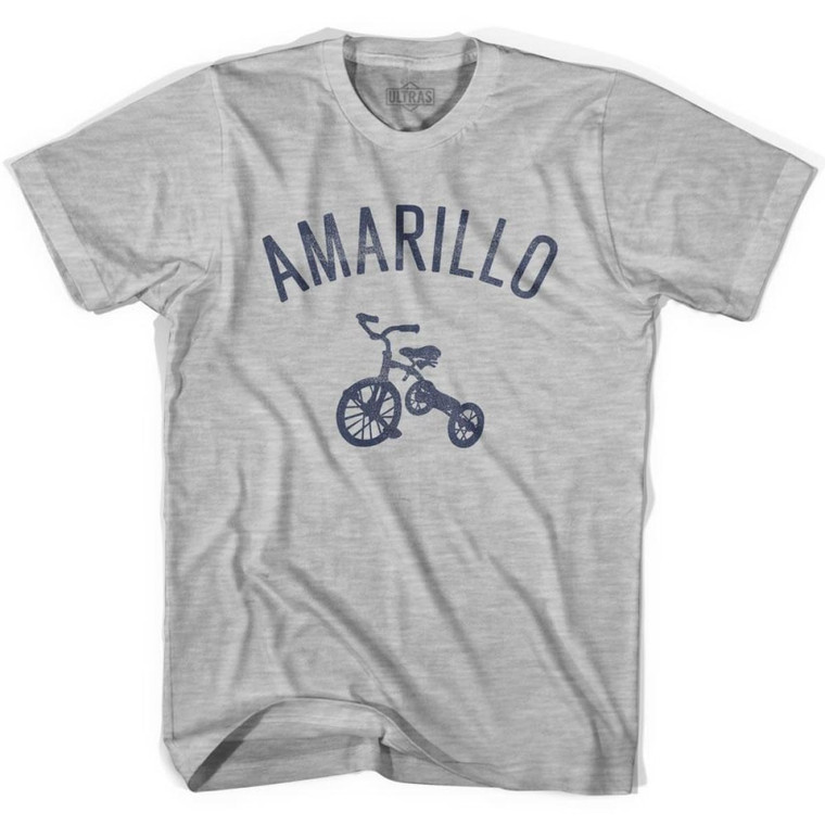 Amarillo Tricycle Adult Cotton T-shirt - Grey Heather