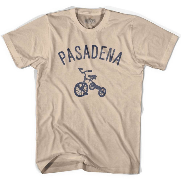 Pasadena City Tricycle Adult Cotton T-shirt - Creme