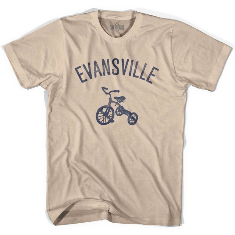 Evansville City Tricycle Adult Cotton T-shirt - Creme