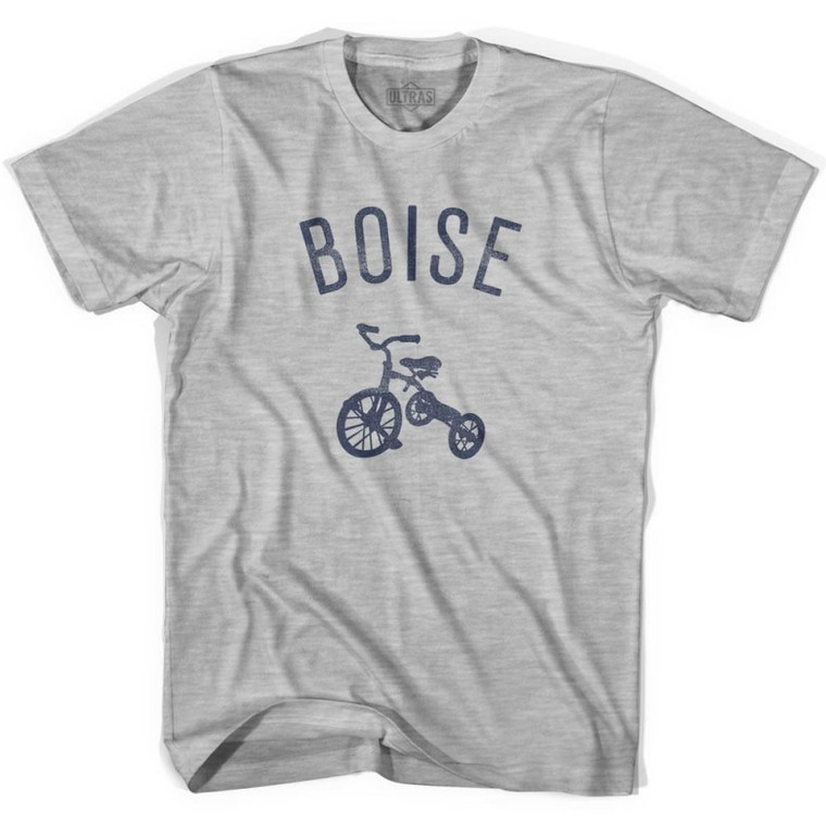 Boise Tricycle Adult Cotton T-shirt - Grey Heather