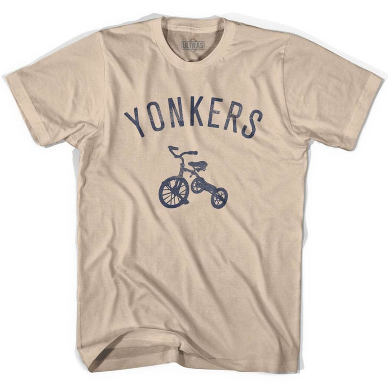 Yonkers City Tricycle Adult Cotton T-shirt - Creme