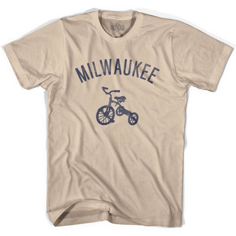 Milwaukee City Tricycle Adult Cotton T-shirt - Creme