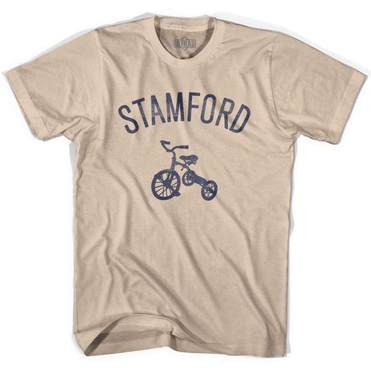 Stamford City Tricycle Adult Cotton T-shirt - Creme