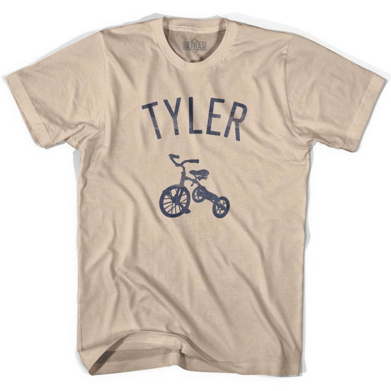 Tyler City Tricycle Adult Cotton T-shirt - Creme