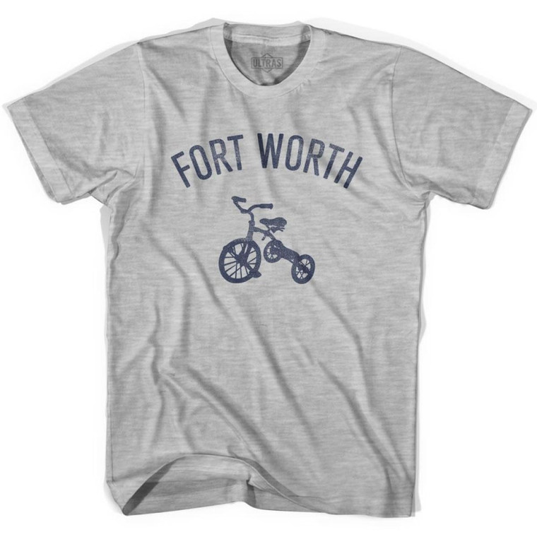 Fort Worth City Tricycle Adult Cotton T-shirt - Grey Heather