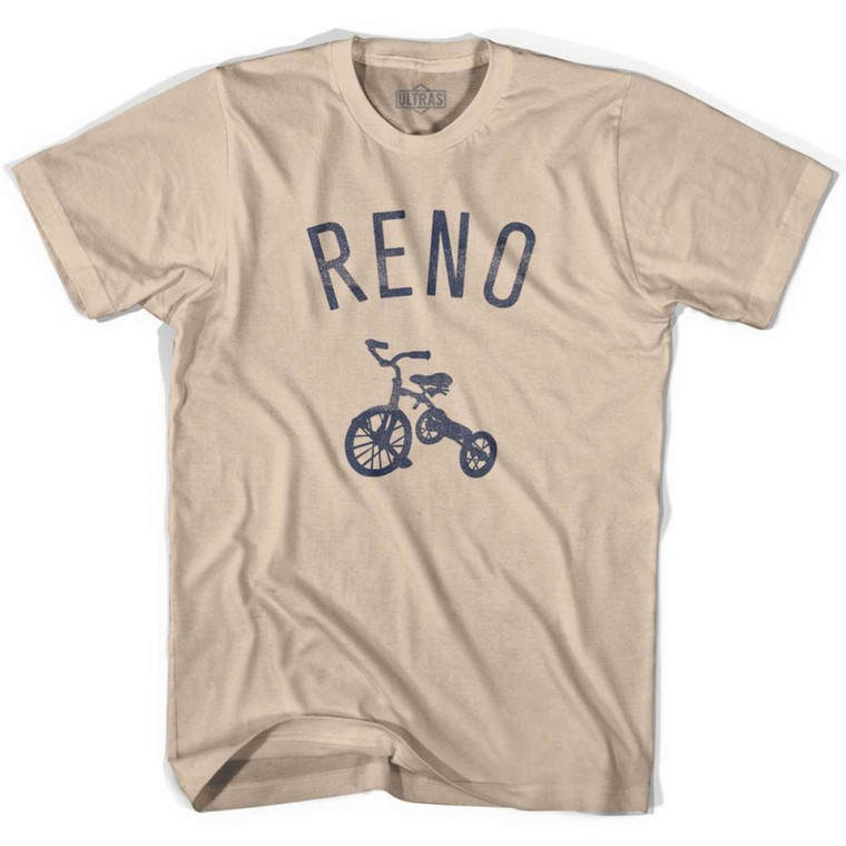 Reno City Tricycle Adult Cotton T-shirt - Creme