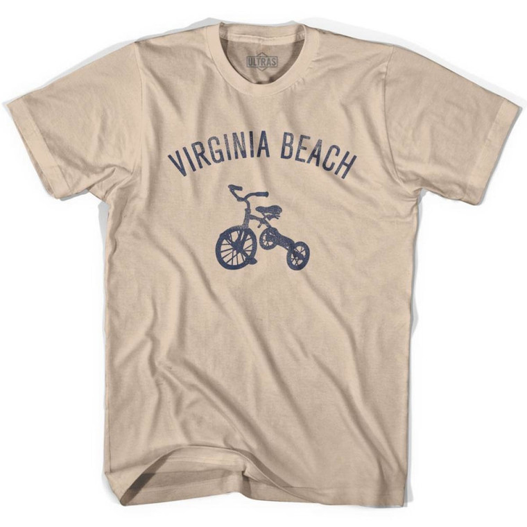 Virginia Beach City Tricycle Adult Cotton T-shirt - Creme