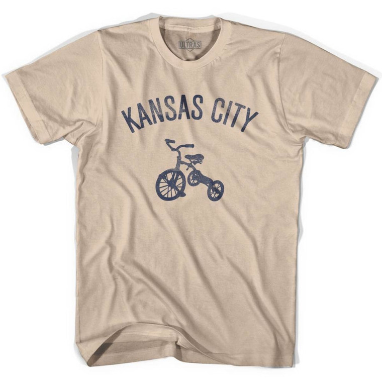 Kansas City Tricycle Adult Cotton T-shirt - Creme