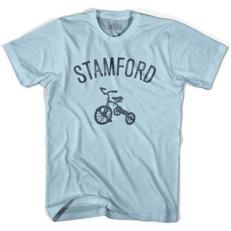 Stamford City Tricycle Adult Cotton T-shirt - Light Blue