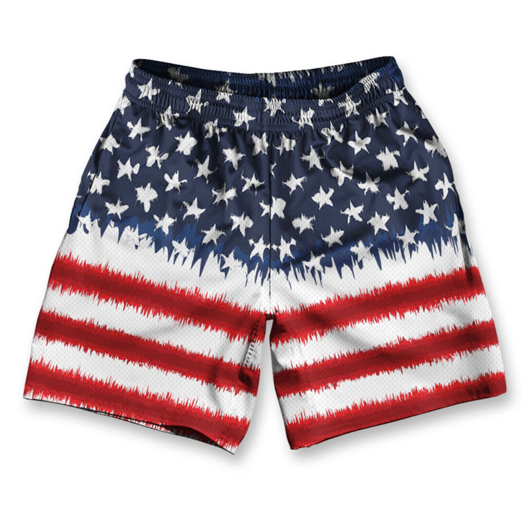 Adult Large American Flag Tie Dye Lacrosse Shorts Final Sale sl11