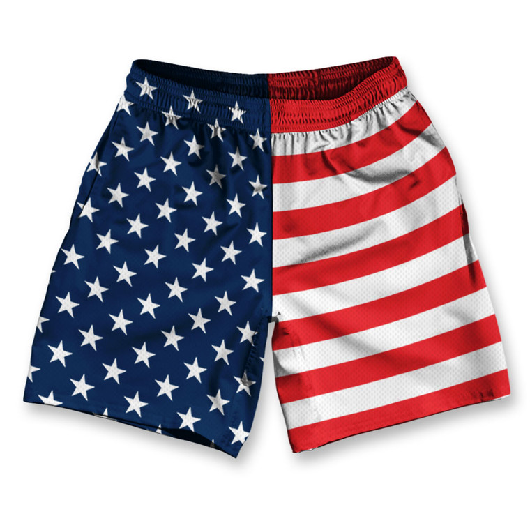 Adult Large American Flag Jacks Athletic Running Fitness Exercise Shorts 7" Inseam Final Sale sl14