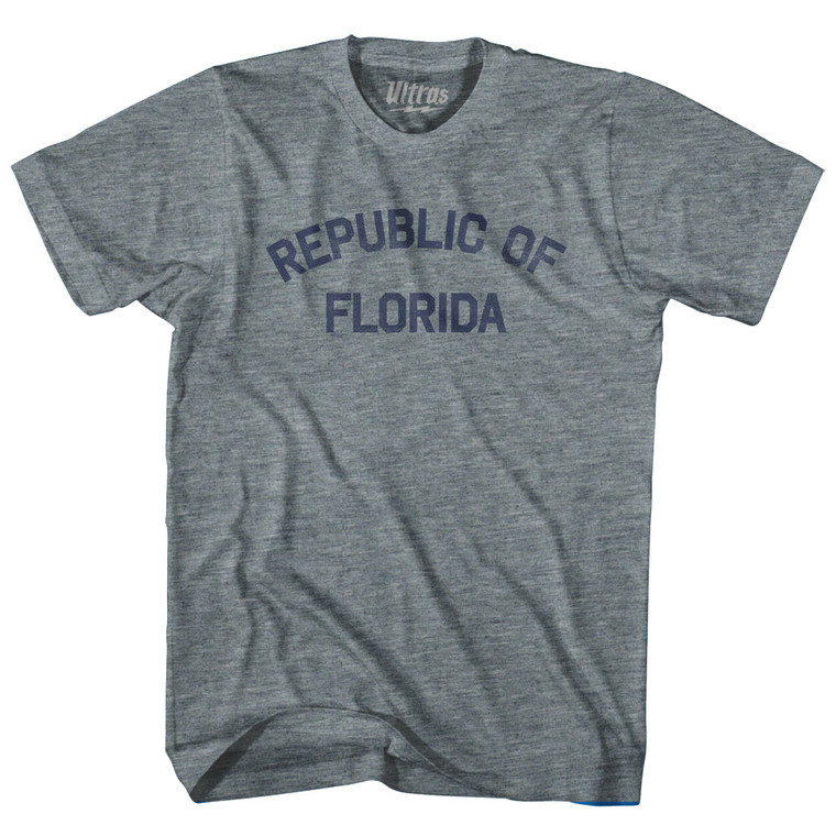 Republic Of Florida Adult Tri-Blend T-shirt - Athletic Grey