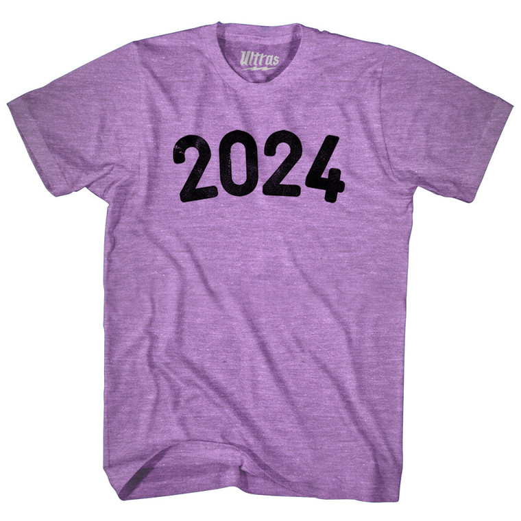 2024 Year Celebration Adult Tri-Blend T-shirt - Athletic Purple
