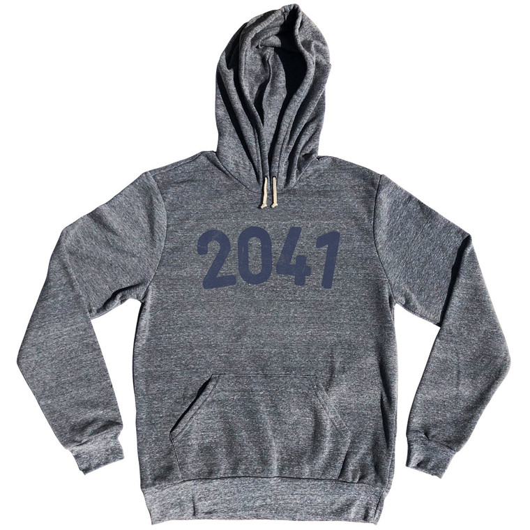 2041 Year Celebration Tri-Blend Hoodie - Athletic Grey