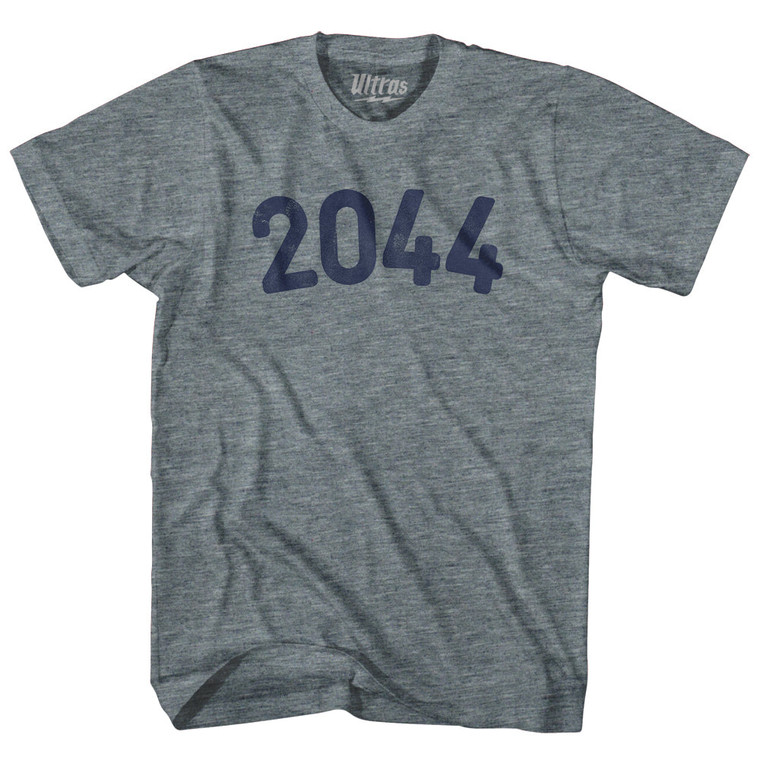 2044 Year Celebration Womens Tri-Blend Junior Cut T-Shirt - Athletic Grey