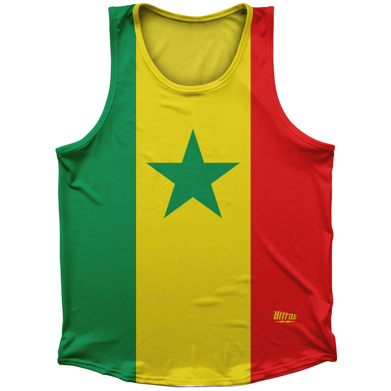 Adult Large Green Yellow Red Senegal Country Flag Sport Tank Top Final Sale sl22