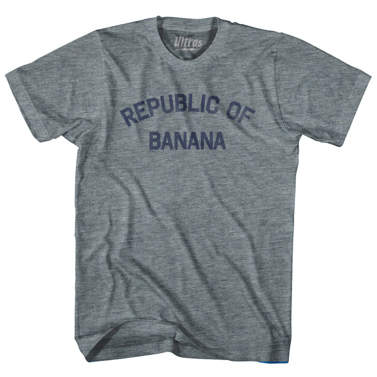 Republic Of Banana Womens Tri-Blend Junior Cut T-Shirt - Athletic Grey