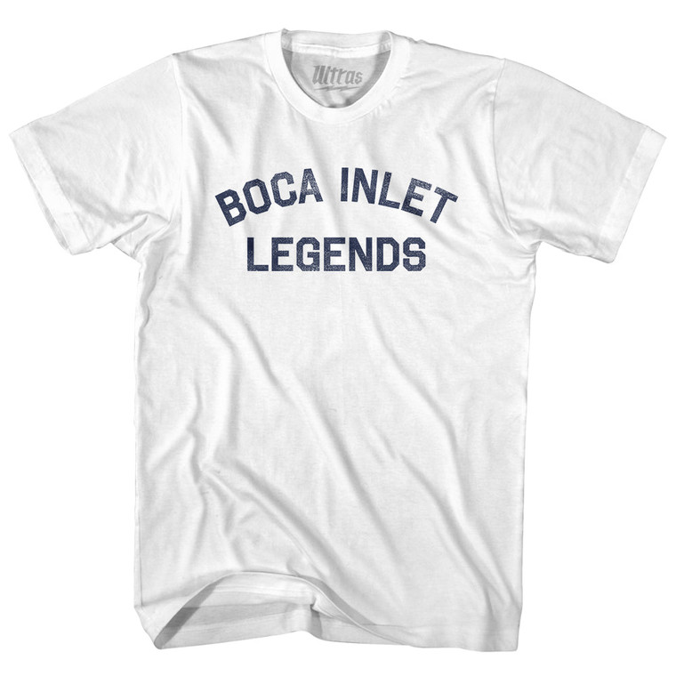 Boca Inlet Legends Womens Cotton Junior Cut T-Shirt - White
