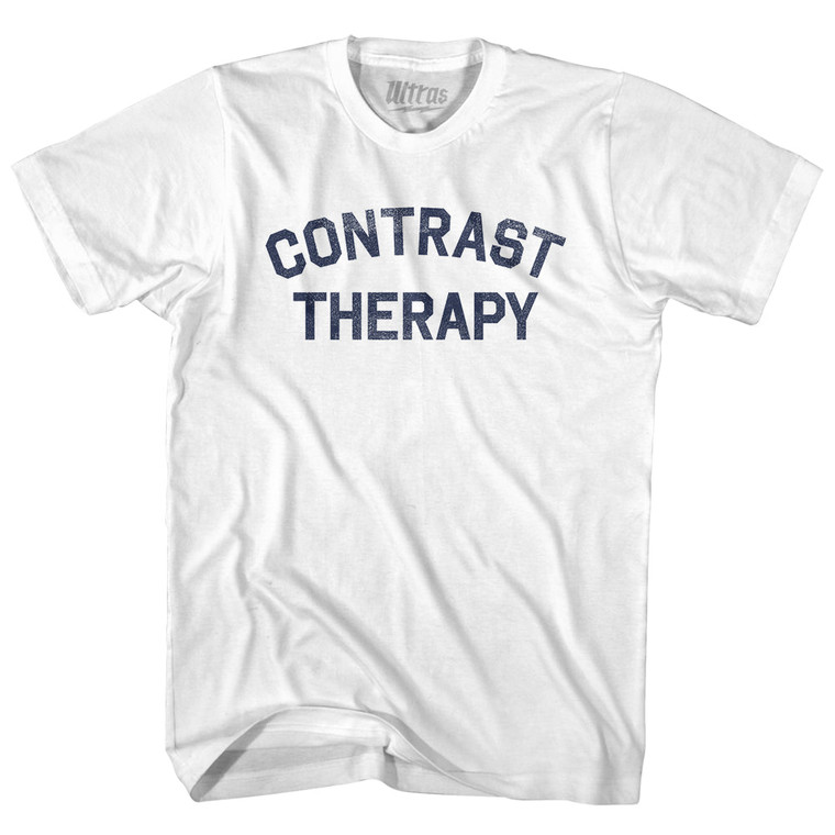 Contrast Therapy Adult Cotton T-shirt - White