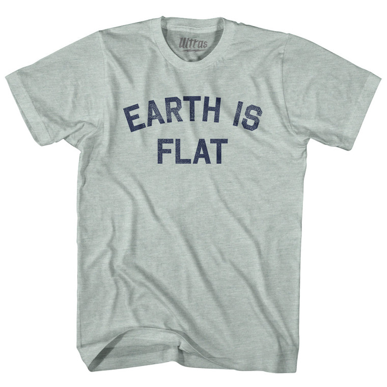 Earth Is Flat Adult Tri-Blend T-shirt - Athletic Cool Grey