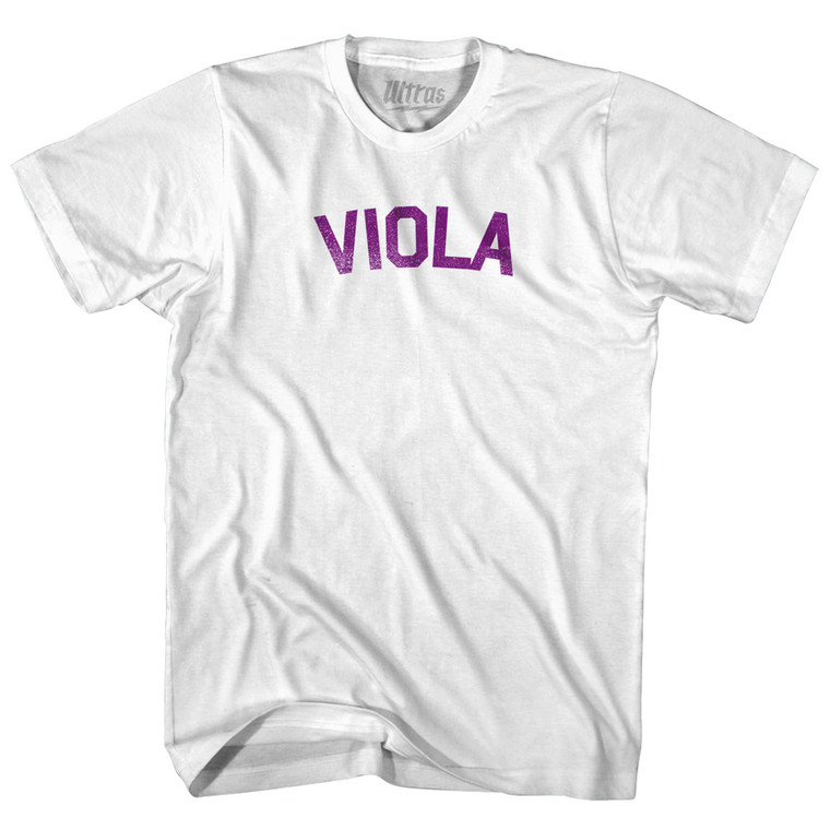 Viola Womens Cotton Junior Cut T-Shirt - White