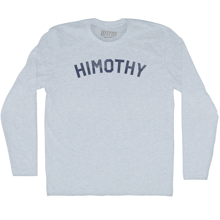 Himothy Adult Tri-Blend Long Sleeve T-shirt - Athletic White