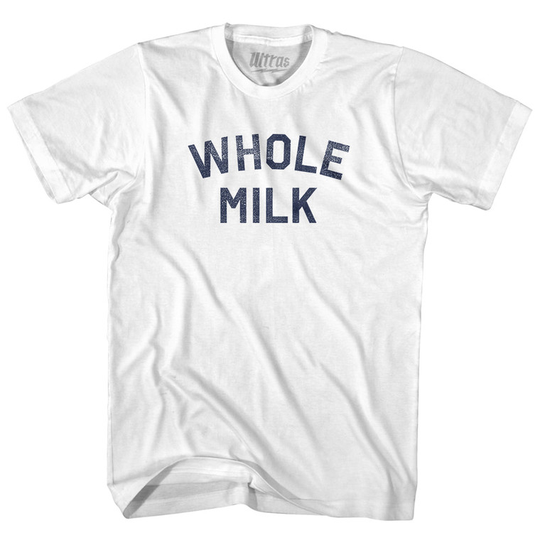 Whole Milk Adult Cotton T-shirt - White