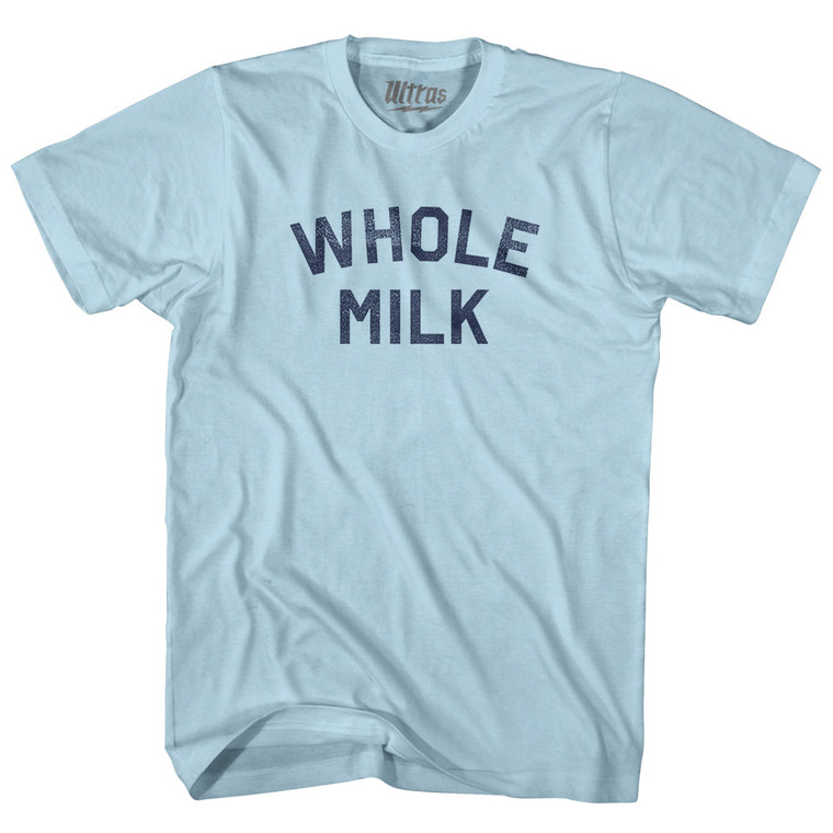 Whole Milk Adult Cotton T-shirt - Light Blue