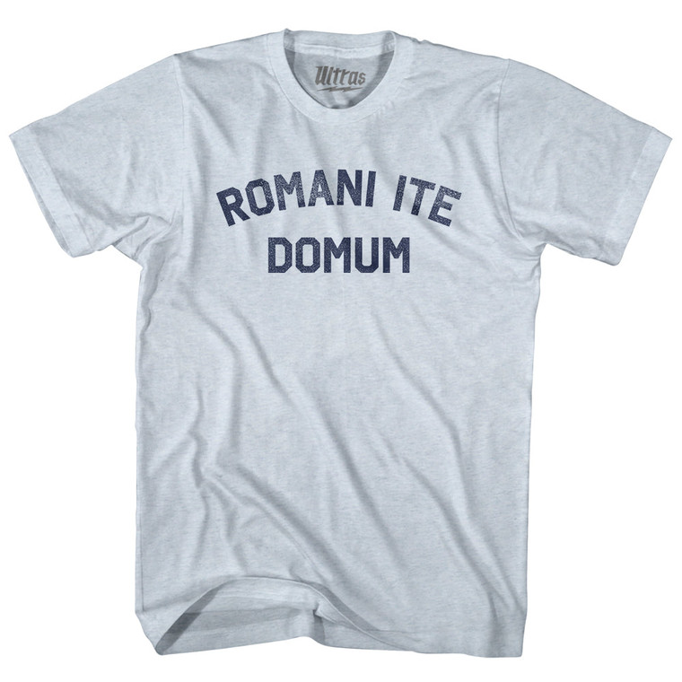 Romani Ite Domum Adult Tri-Blend T-shirt - Athletic White