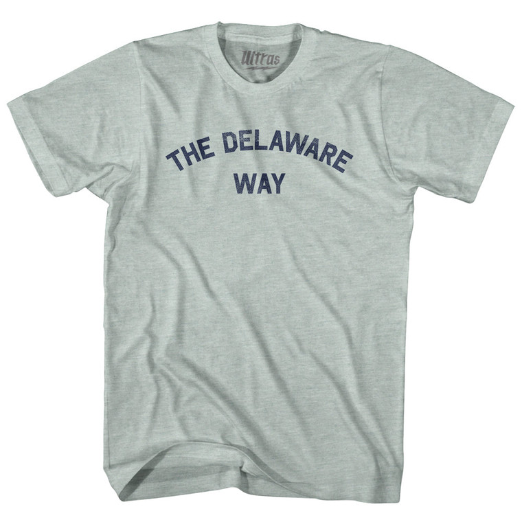 The Delaware Way Adult Tri-Blend T-shirt - Athletic Cool Grey