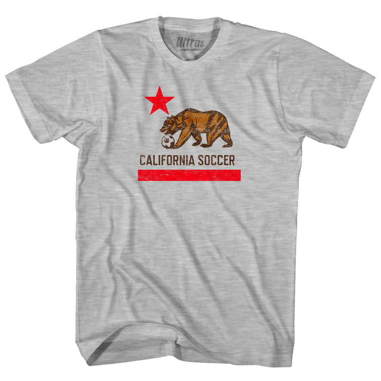 California Soccer Adult Cotton T-shirt - Grey Heather