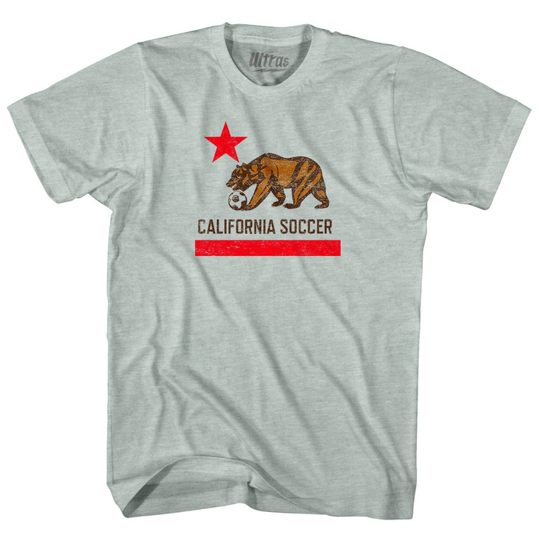 California Soccer Adult Tri-Blend T-shirt - Athletic Cool Grey