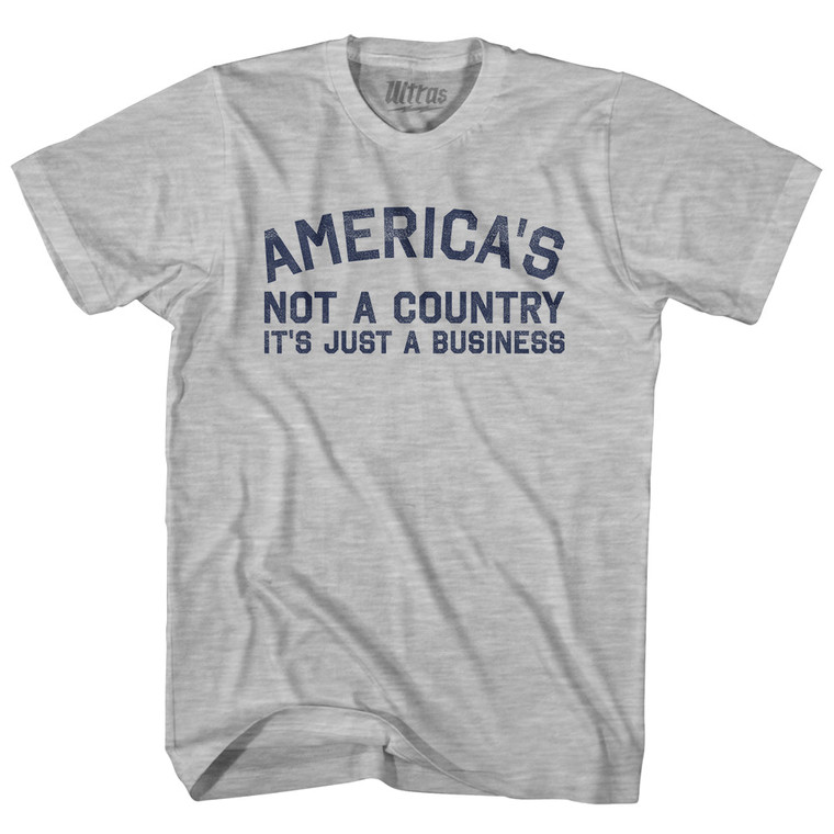 America's Not A Country It's Just A Business Womens Cotton Junior Cut T-Shirt - Grey Heather
