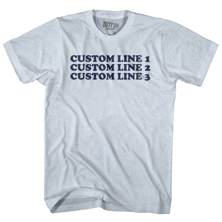Custom Cooper Font Adult Tri-Blend T-shirt - Athletic White