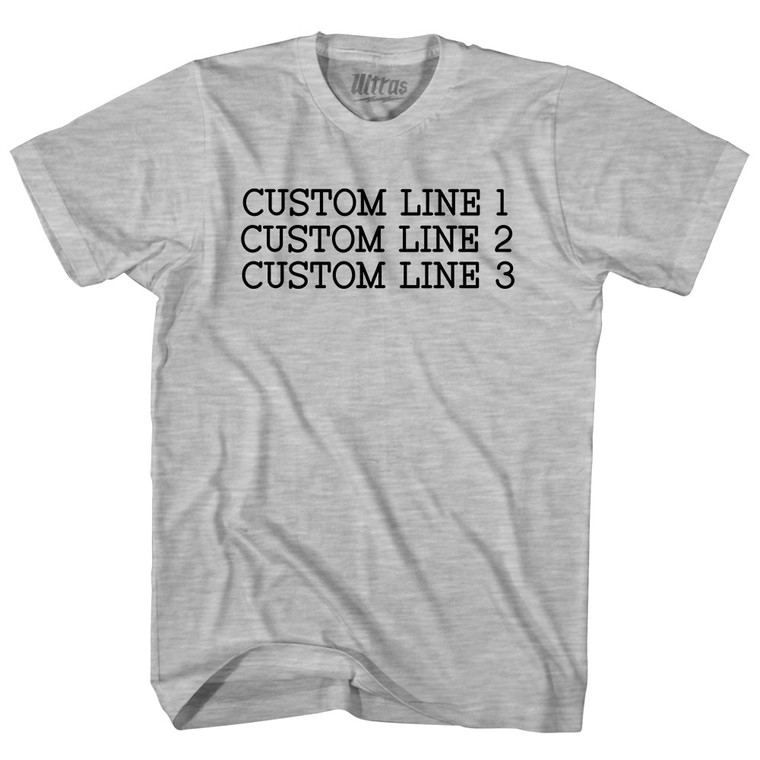 Custom Typewriter Font Womens Cotton Junior Cut T-Shirt - Grey Heather