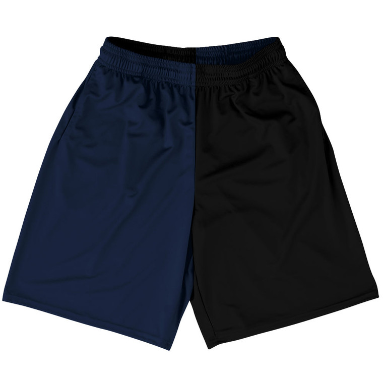 Blue Navy And Black Quad Color Lacrosse Shorts Made In USA