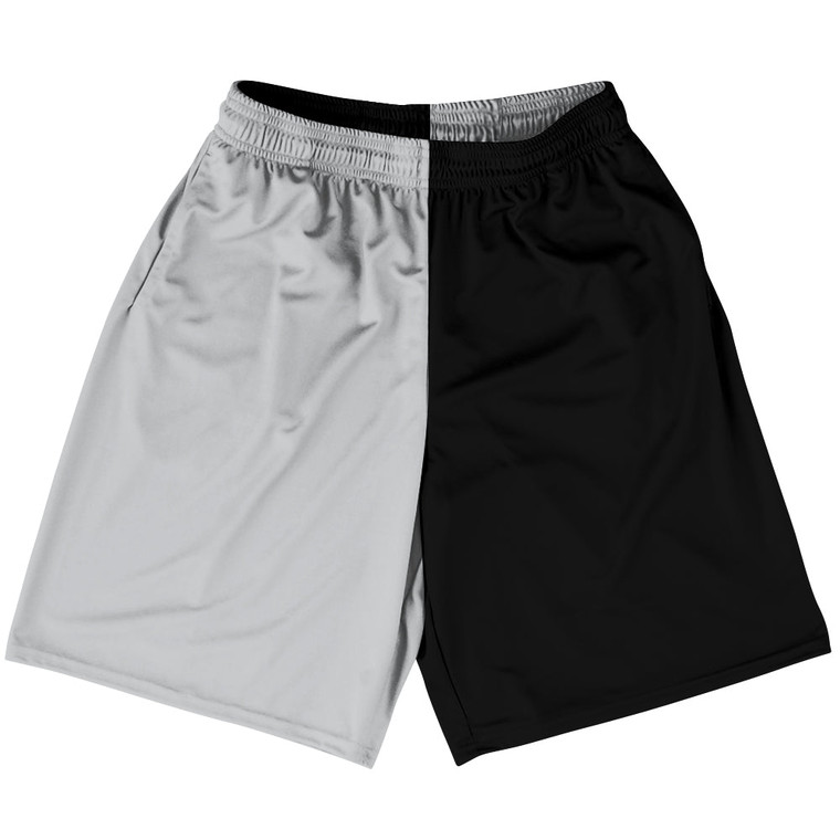 Grey Medium And Black Quad Color Lacrosse Shorts Made In USA