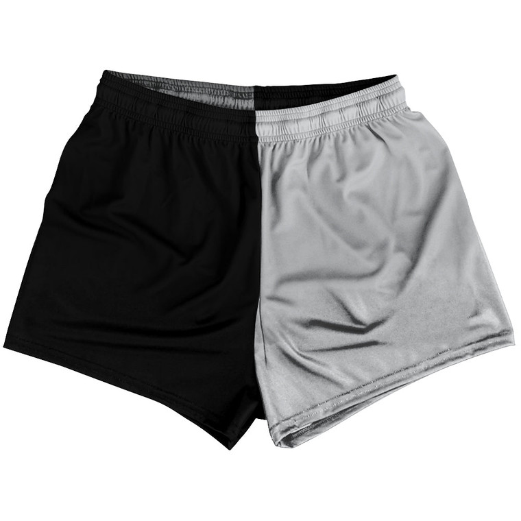 Black And Grey Medium Quad Color Womens & Girls Sport Shorts End Made In USA