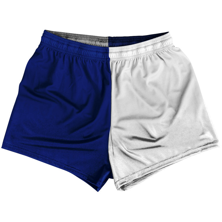 Blue Royal And White Quad Color Womens & Girls Sport Shorts End Made In USA